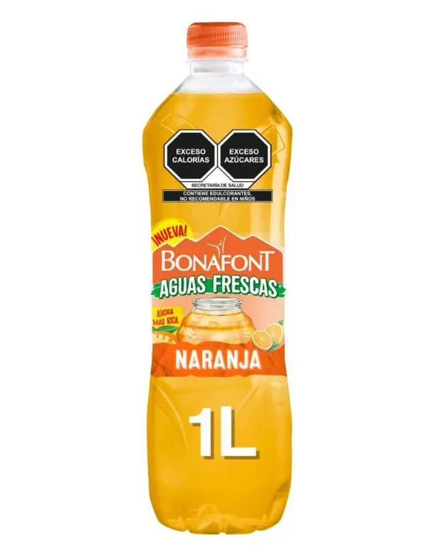 Bonafont Aguas Frescas Naranja 1L