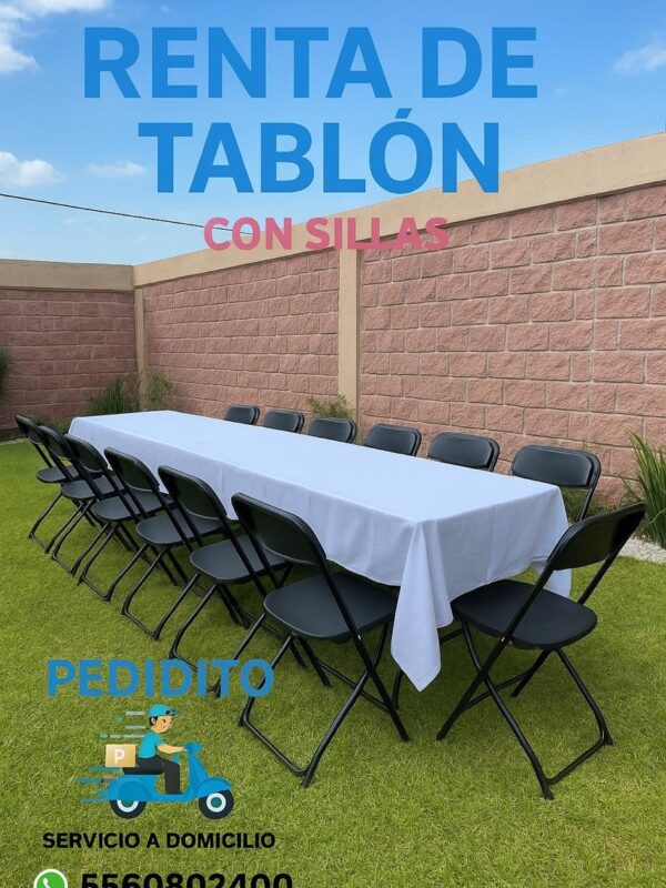 pedidito tablones y sillas 1 RENTA DE TABLONES Y SILLAS