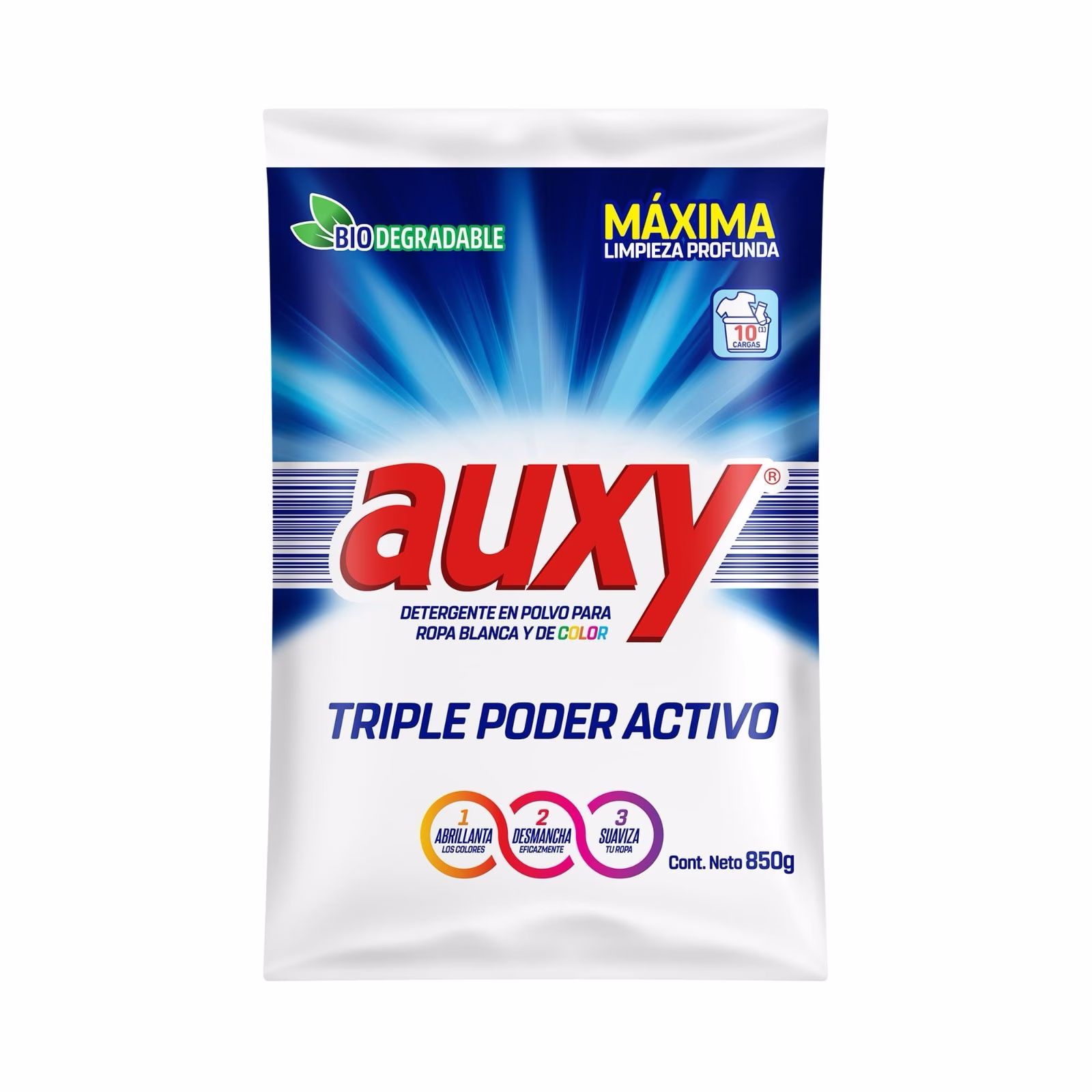 Detergente para ropa blanca y de color Auxy