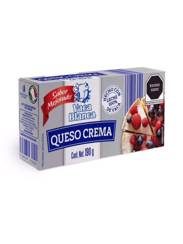 Queso crema mejorado Vaca Blanca