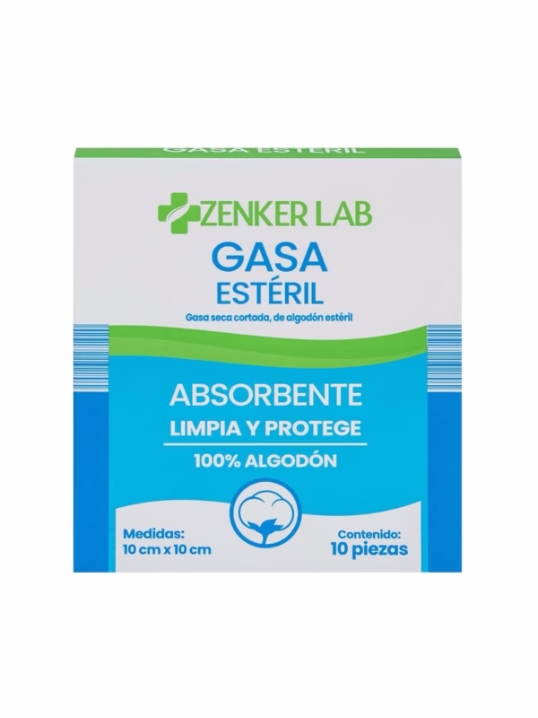 Gasa esteril 10x10cm 10pz ZenkerLab